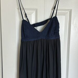 Zara Navy and Black High Low Dress